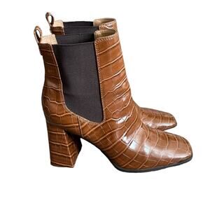 Circus by Sam Edelman Pascha Brown Side Gores Cushioned Flare Booties Size‎ 9.5